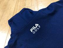 FILA Golf(フィラゴルフ) UVカット、保温 ロゴプリント タートルネック長袖シャツ 782-531(ネイビー)ＬＬ_画像6