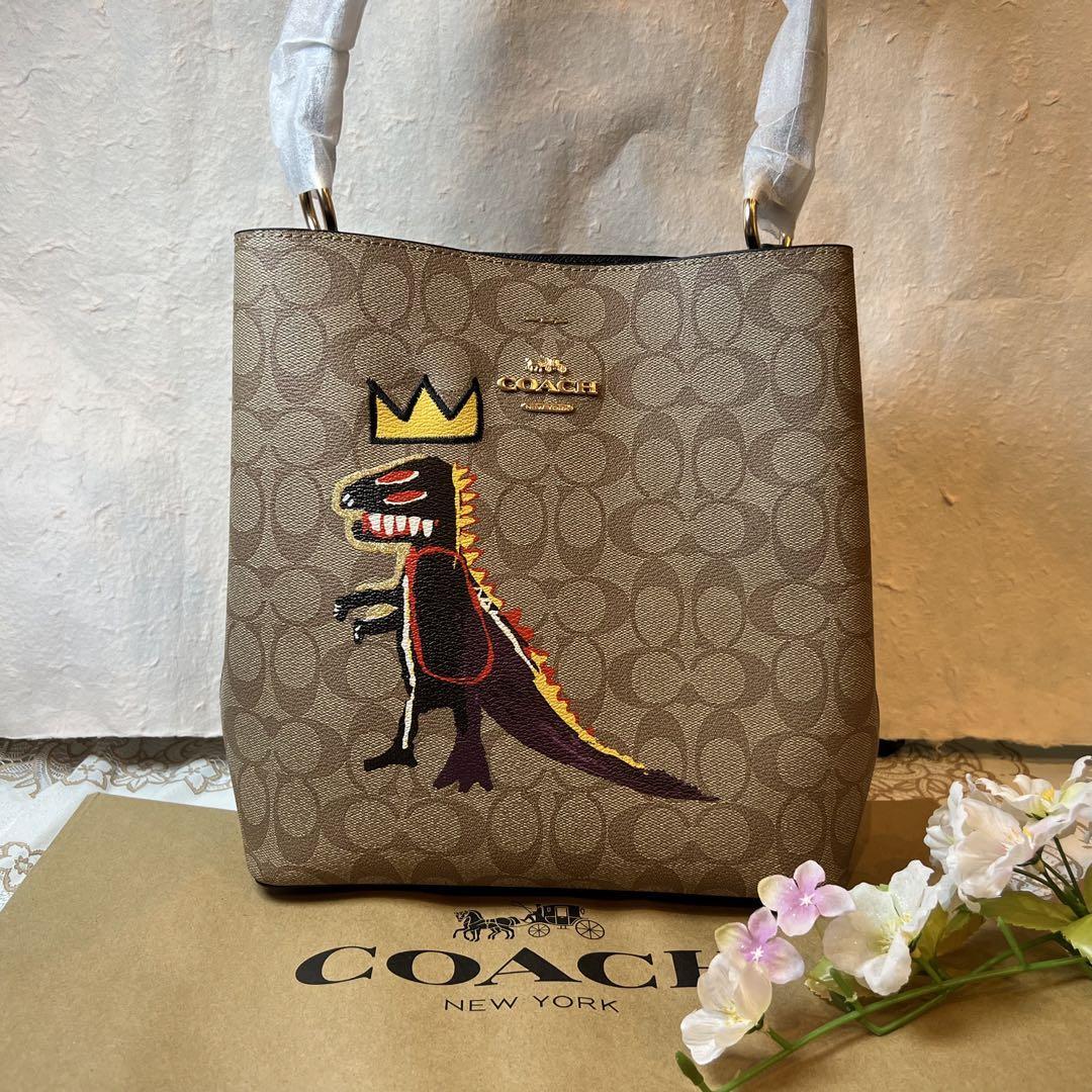 希少☆ COACH コーチ 6898 レザー バスキアコラボ 2WAY バッグ