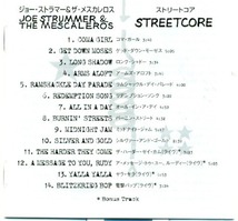 ＊中古CD JOE STRUMMER＆THE MESCALEROS/STREETCORE+4 2003年作品国内盤ボーナストラック収録初回限定盤 THE CLASH ジョー・ストラマー_画像3