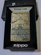 未使用　Marlboro　Zippo　1937　REPLICA　マルボロ　ジッポー　1937　レプリカ　300個限定懸賞当選品　古美色　2016年製造　希少品　新品_画像2