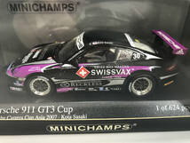 【１円スタート】1/43 ミニチャンプス ポルシェ911 GT3 Cup Porsche Carrera Cup Asia 2007 Kota Sasaki MINICHAMPS Porsche 076430 Z5_画像5