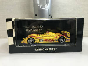 【１円スタート】1/43 ミニチャンプス ポルシェ RS Spyder ALMS Mid-Ohio 2006 #7 Dumas / Bernhard 黄色 MINICHAMPS Porsche 066507 Z5