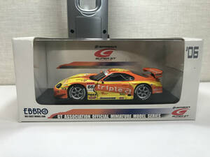 【１円スタート】1/43 エブロ スーパーGT 500 triple a SARD SUPRA GT Orange/Yellow 809 2006 #66 EBBRO Z6