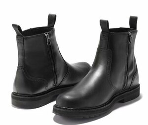 サイドゴアブーツ メンズブーツ ショートブーツ 秋冬靴 レザーブーツ 短靴 黒色 25.5cm