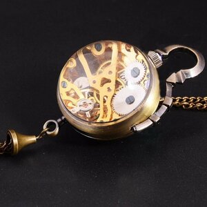  new wonderful steam punk clock beautiful retro unisex machine hand Wind pocket watch antique ball 