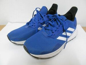 (56597)アディダス　adidas　ランニング　シューズ　スニーカー　ブルー　23.0㎝　USED