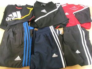 (56592)アディダス　adidas　長袖　半袖　Tシャツ　ハーフパンツ　ウインドパンツ　ピステパンツ　150㎝　まとめて　6枚セット