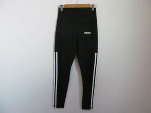 (56792)アディダス　adidas　レディース　レギンス　パンツ　ヨガ　フィットネス　ブラック　L　USED