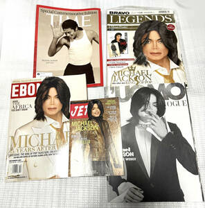 マイケルジャクソン　洋書　５点　michael jackson TIME EBONY JET BRAVO L'uomo VOGUE 写真集　雑誌