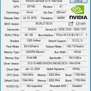 ●玄人志向 GeForce GTX1060 EX OC 6GB 動作品●の画像7