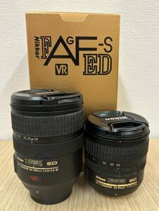 ☆3294 ニコン カメラ レンズ Nikkor ED AF-S 24-120㎜ 1:3.5-5.6G VR 　24-85㎜　1:3.5-4.5G 2個 ジャンク 現状保管品 ☆