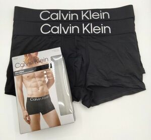 【Mサイズ】Calvin Klein(カルバンクライン) ローライズボクサーパンツ ブラック 2枚組 男性下着 NP2607