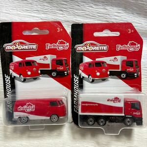  unused abroad limitation majoRETTE 2 kind set Thai Farmhouse bread shop san Volkswagen T1 Volkswagen MAN collection MajoRette minicar rare 