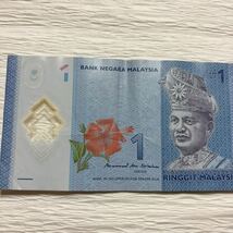 マレーシア 1リンギット ポリマー紙幣 新紙幣 現行 海外通貨 流通品 外国紙幣 プラスチック紙幣_画像1