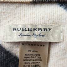 M03 美品 BURBERRY バーバリー ノバチェック フリンジ付き カシミヤ ショール ストール ベージュ_画像7