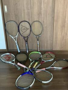 現状品 硬式 テニスラケット まとめ売り YONEX YAMAHA DUNLOP 他多数ラケットカバー付き