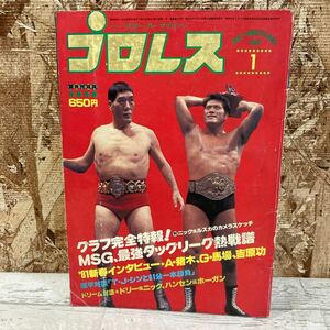 レア ベースボール・マガジン プロレス 1981年 1月号 第27巻 第1号 MSG、最強タッグリーグ戦完全特報 猪木 現状品 クリックポスト送料185円