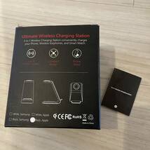 UMEMORY 3-in-1 Wireless Charging Station ワイヤレス充電器 黒_画像2