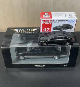 レア♪1/43NEO メルセデス・ベンツV124ロング(Mercedes-Benz V124 Lang)とトミカのEQS byメルセデス-EQ♪