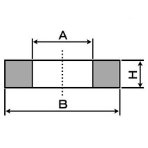 A=5.8MM B=9.5MM　H=2.5MM