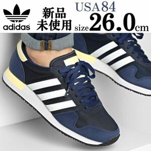 1円〜 26cm USA 84 アディダスオリジナルス adidas originals 定番 スニーカー モダン スポーティ ランニング スニーカー ネイビー 紺