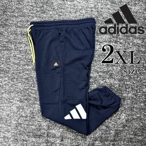 1円~ 2XLsize アディダス フューチャーアイコン スウェットパンツ adidas 人気シリーズ ネイビー テーパード ランニング 定番 普段着