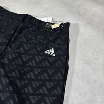 1円〜 新品 79size アディダス ゴルフ EXストレッチ ゴルフ パンツadidas golf エンボス加工 総柄 3ストライプ 高級感 人気 テーパード 黒_画像7