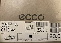 ecco ウォーキングシューズ　ブラック　レザー　23CM　EEE_画像9