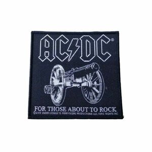 AC/DC パッチ／ワッペン エーシーディーシー For Those About To Rock BLACK