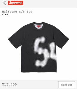 ★Supreme Halftone S/S Top Tee Lサイズ Black シュプリーム Tシャツ スウェット パーカー ロンT boxlogo 新品 送料込