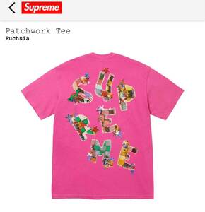 ★Supreme Patchwork Tee Lサイズ Fuchsia シュプリーム Tシャツ スウェット パーカー ロンT boxlogo 新品 送料込