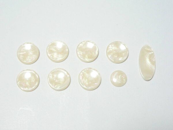 ソプラノサックス キーボタンのインレイ材・9点セット・新品・即決! ソプラノサックス
