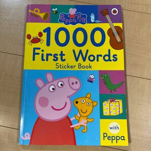 1000 first Words Sticker peppapig 英語 絵本 英語絵本Peppa wordsシール絵本 知育