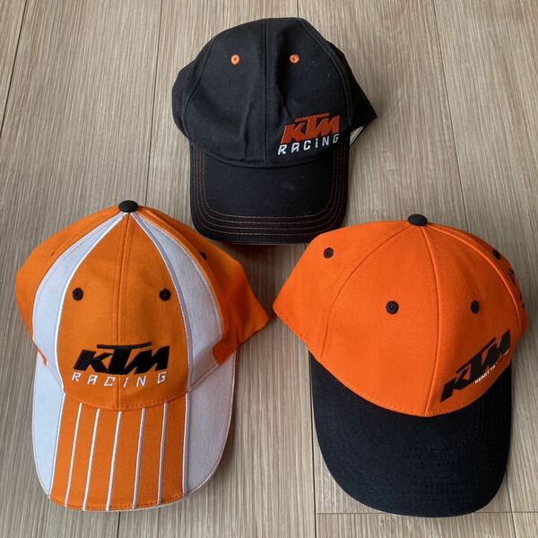 KTM Racing READY TO RACE Cap レーシング キャップ 帽子 グッズ コレクション ユーズド 3個セット