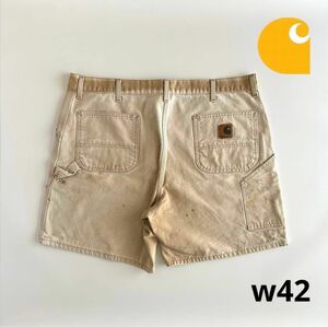 carhartt カーハート ペインターパンツ ショートパンツ w42 w38 ベージュ 春夏 ハーフパンツ