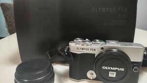 中古　ミラーレス デジタル一眼カメラ オリンパス OLYMPUS PEN E-P7 14-42mm EZレンズキット シルバー