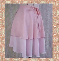 ◇◆巻きスカート　ダブルフレア　たっぷりフレア　ピンク＆ドットピンク　新品　◆◇_画像5