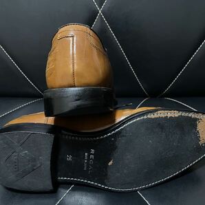 美品 REGAL リーガル A3D4734 11DR 25cm レザーシューズ ビジネスシューズ ストレートチップ ロングノーズ 革靴 本革 メンズ ブラウン系の画像6