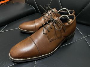 極美品 COLE HAAN コールハーン C11632 9.5M≒27cm レザーシューズ ビジネスシューズ ストレートチップ ブラウン メンズ 革靴 