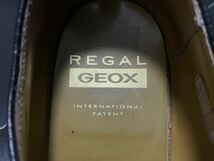 美品 REGAL GEOX B/B2622 26cm レザーシューズ ビジネスシューズ 革靴 本革 ウイングチップ メダリオン ダークブラウン メンズ_画像8