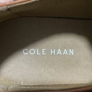 極美品 COLE HAAN コールハーン C21133 7.5M≒ 25cm レザーシューズ レザースニーカー ビジネスシューズ ウイングチップ メダリオン 茶の画像8