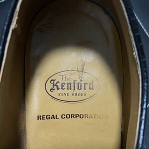 極美品 REGAL KENFORD リーガル K422 25.5cm レザーシューズ ビジネスシューズ プレーントゥ レースアップ 外羽根式 ブラック メンズ 紳士 の画像8