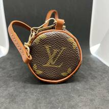 ＊【美品】LOUIS VUITTON ルイヴィトン アクセサリーポーチ ハンドポーチ モノグラム レザー パピヨン付属ポーチ バッグチャーム 小物入れ_画像7