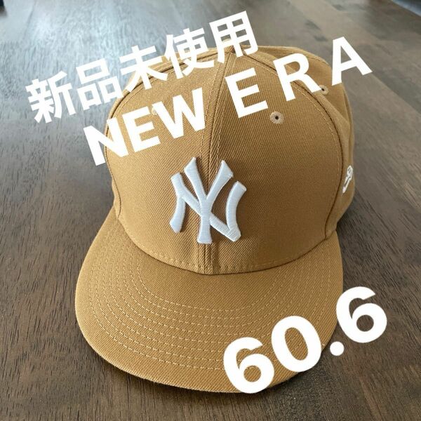 ニューエラ　NEWＥＲＡ　60.6 ニューヨークヤンキース　ベージュ　59FIFTY 大きいサイズ　キャップ　帽子