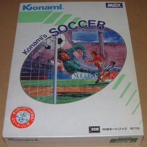 即決【MSX】コナミのサッカー（箱・説明書付き）【Konami】の画像1