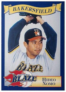 即決! 1995 野茂英雄 Minor League Bakersfield Blaze カード #4