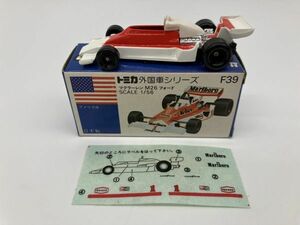 B1-022 当時物 レトロ トミカ 外国車シリーズ トミー TOMICA ミニカー 保管品 日本製 F39 マクラーレン M26 フォード マルボロ