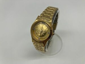 B1-020 エルジン ELGIN SK-148-C CANADA FINE GOLD 1/10 OZ OR PUR 石付 クォーツ ゴールド文字盤 レディース腕時計 ジャンク