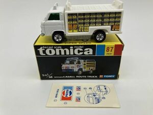 B1-180 トミカ 黒箱 トミー TOMY TOMICA ミニカー 保管品 日本製 NO.87 ニッサン キャブ オール ルートトラック ペプシ