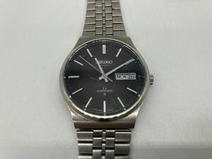 B1-242 セイコー エンブレム オートマチック 5606-8080 SEIKO emblem デイデイト SS 自動巻 黒グラデーション 腕時計